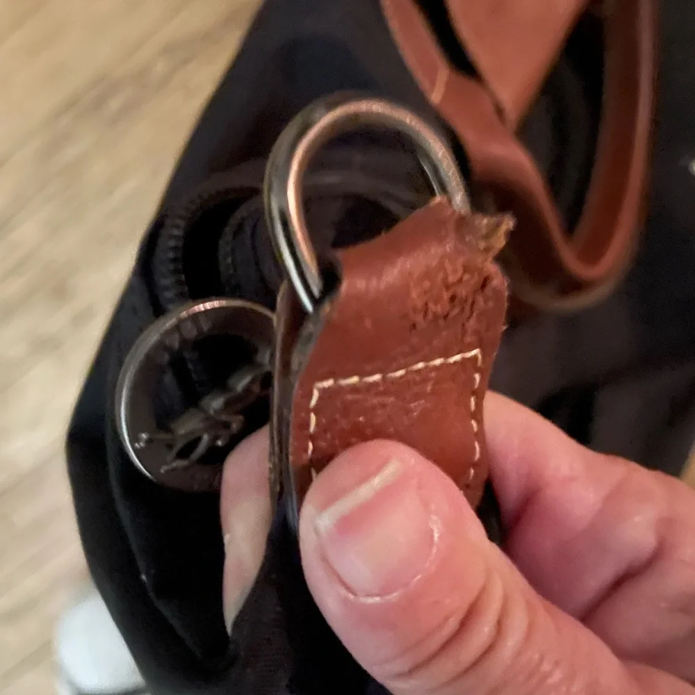 Black and Brown long champ duffle weekender vintage
